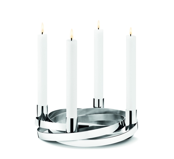 Ribbon adventkrans stål fra Georg Jensen