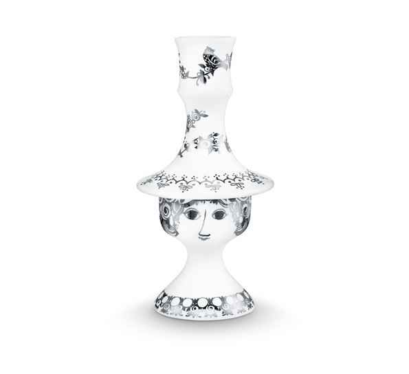 Rosalinde lysestake 17 cm sølv fra Bjørn Wiinblad