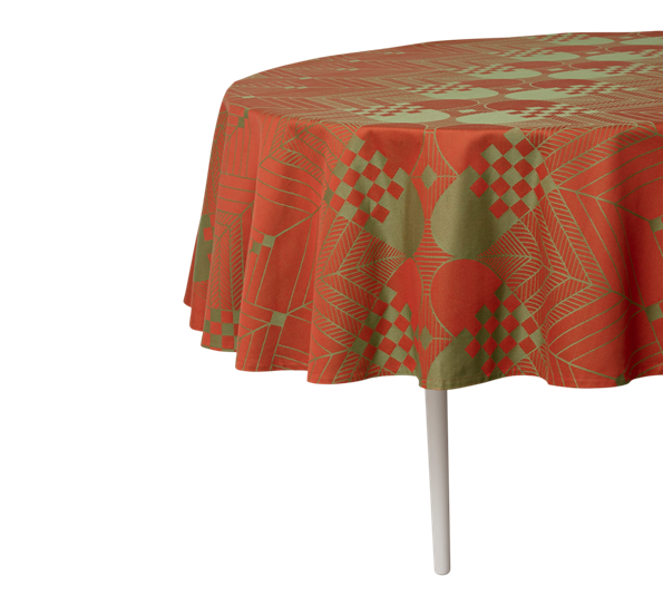 Christmas duk Ø160 cm rund Archive Red fra Georg Jensen Damask