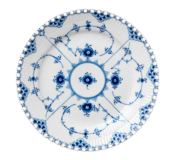 Musselmalt Helblonde dessertasjett 19 cm fra Royal Copenhagen