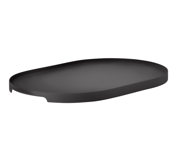 Singles brett oval sort 23x35 cm fra Zone
