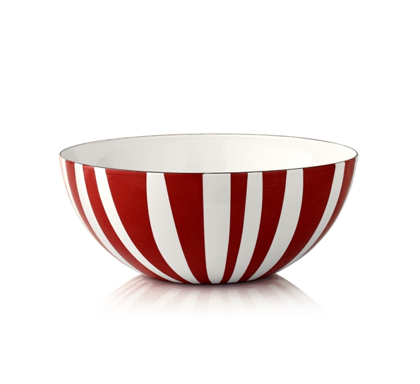 Stripes skål rød 24cm