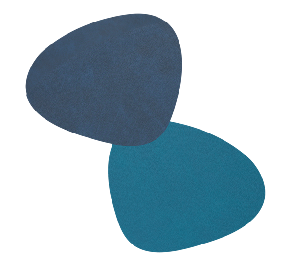 Curve Nupo double glassbrikke 11x13 cm midnattsblå petrol Lind DNA