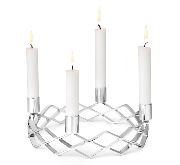 Karen Blixen adventsstake forsølvet fra Rosendahl