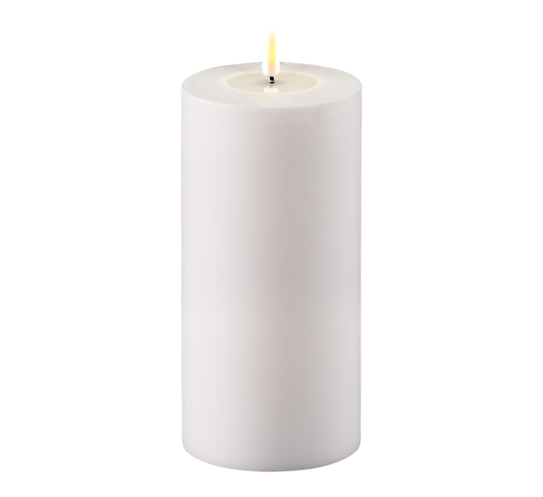 Real Flame utendørs LED-kubbelys 20x10 cm hvit fra Deluxehomeart