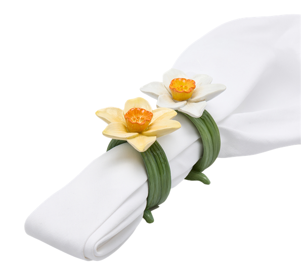 <p>Serviettring påskelilje&nbsp;7x7 cm gul &amp; hvit&nbsp;EDG Enzo de Gasperi</p>
