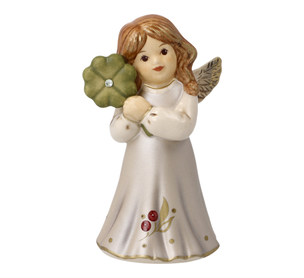 Winter Berry engel Good Luck med Swarovski®-krystall 9 cm fra Goebel