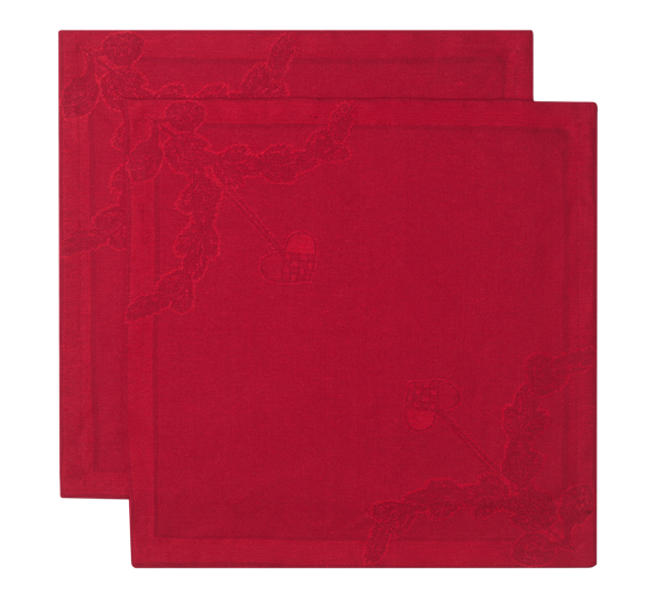 Stjerneriflet Jul serviett 2-pk 45x45 cm rød fra Royal Copenhagen
