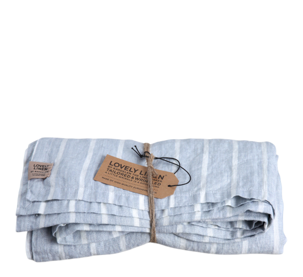 Misty linduk 145x250 cm stripe sky fra Lovely Linen