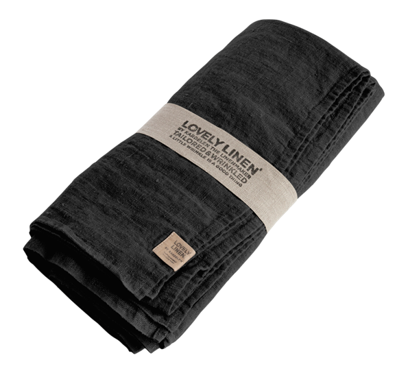 Lovely linduk 145x380 cm mørk grå fra Lovely Linen