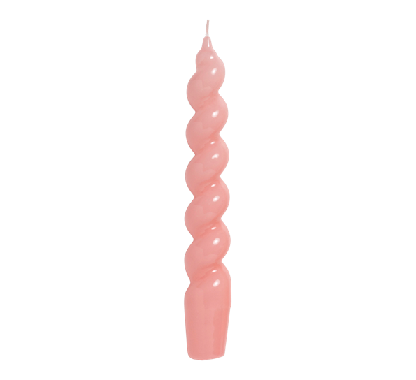 Spiral candle lys 19 cm mørk rose. fra HAY