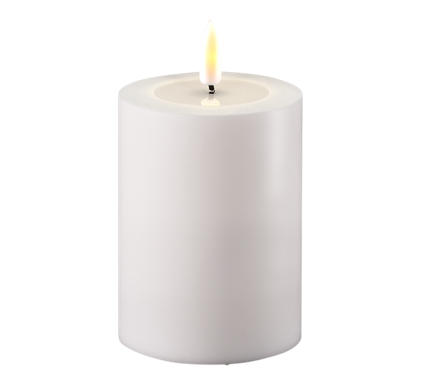 Real Flame utendørs LED-kubbelys 10x7,5 cm hvit fra Deluxehomeart