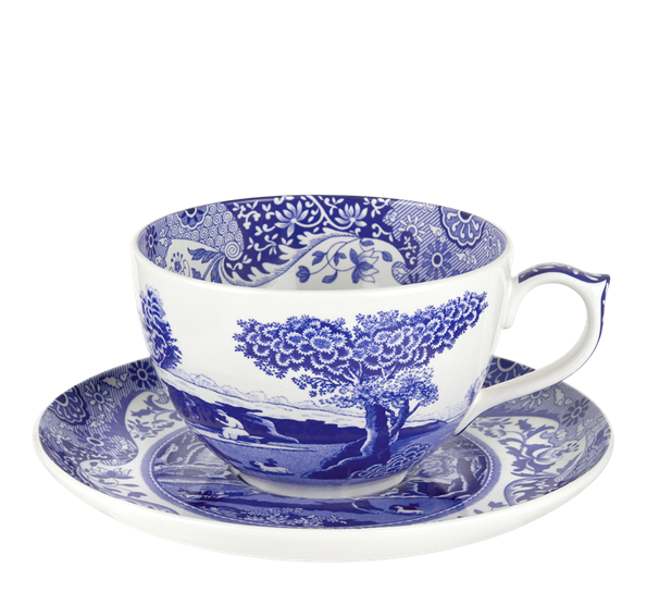 Blue Italian jumbokopp med skål 0,56 l fra Spode