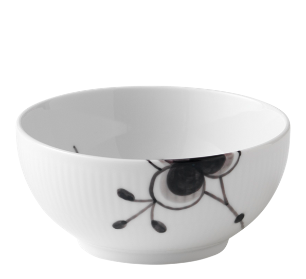 Sort Mega Riflet skål 13 cm fra Royal Copenhagen