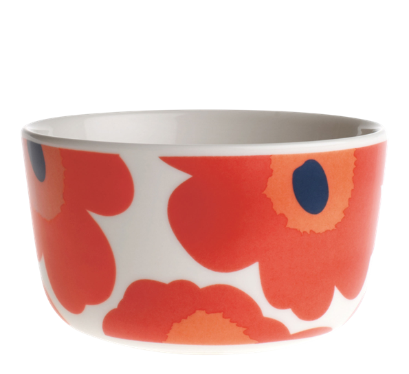 Unikko skål 2,5 dl hvit rød fra Marimekko