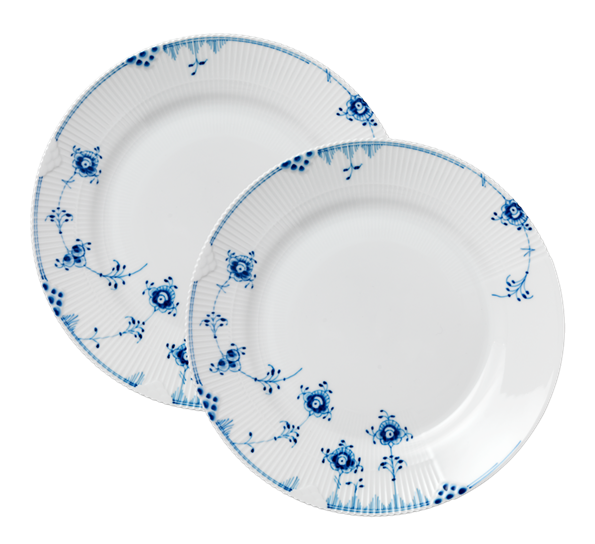 Blue Elements tallerken 28 cm 2-pk fra Royal Copenhagen