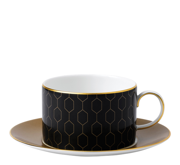 Gio Gold tekopp med skål honeycomb fra Wedgwood