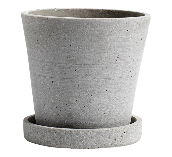 Flowerpot potteskjuler med fat S grå fra HAY