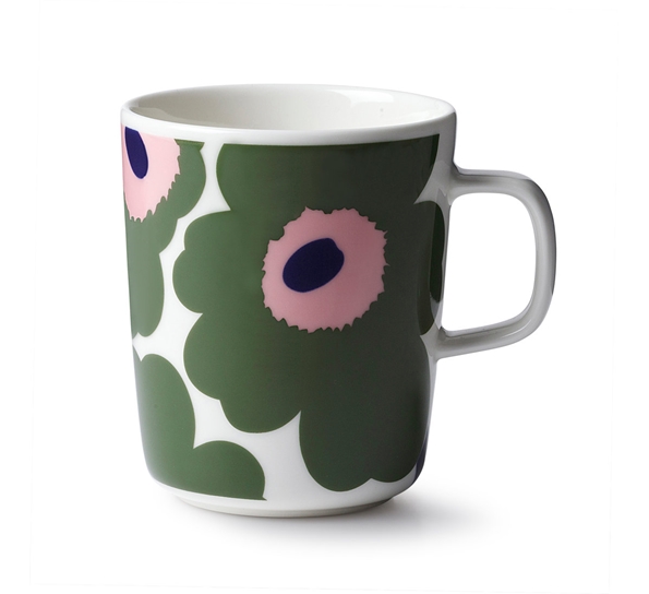 Unikko krus 2,5 dl hvit grønn rosa fra Marimekko