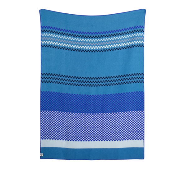 Toskaft pledd blå blå fra Røros Tweed