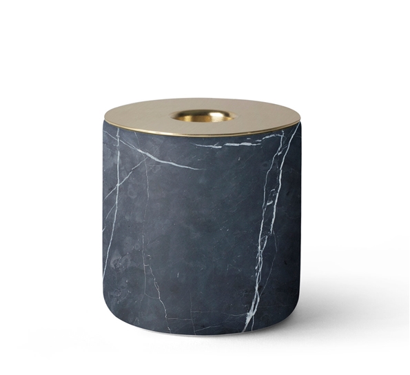 Chunk of marble l sort messing fra Audo Copenhagen