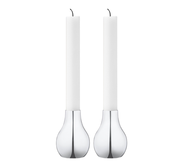 Cafu lysestake S 2-pk stål fra Georg Jensen