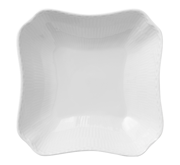 Hvit Halvblonde salatskål firkantet 80 cl fra Royal Copenhagen