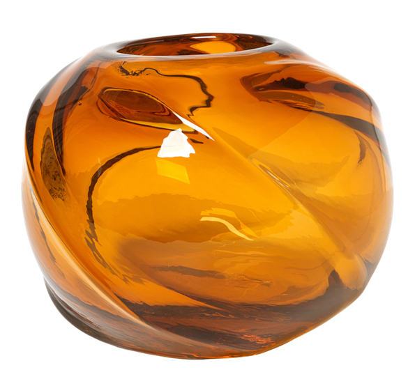 Water swirl vase rund rav fra Ferm Living