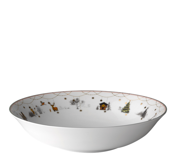 Julemorgen story serveringsbolle 27 cm lav fra Wik & Walsøe