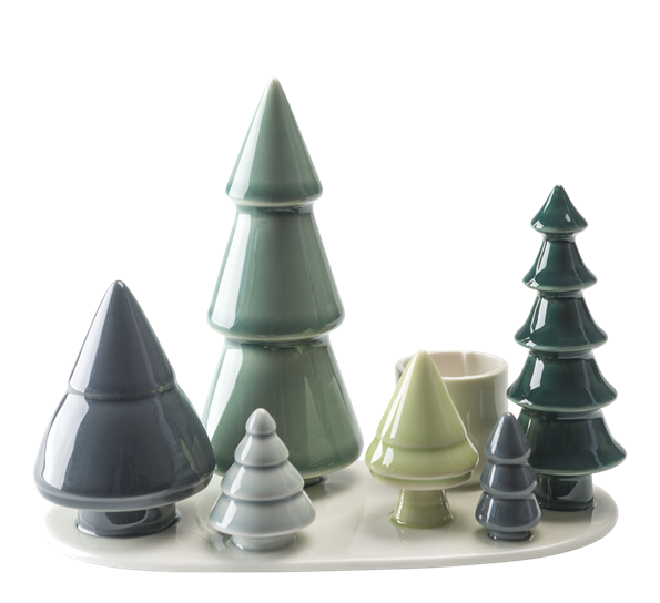 Winter Stories lysestake skog h14 cm fra Dottir