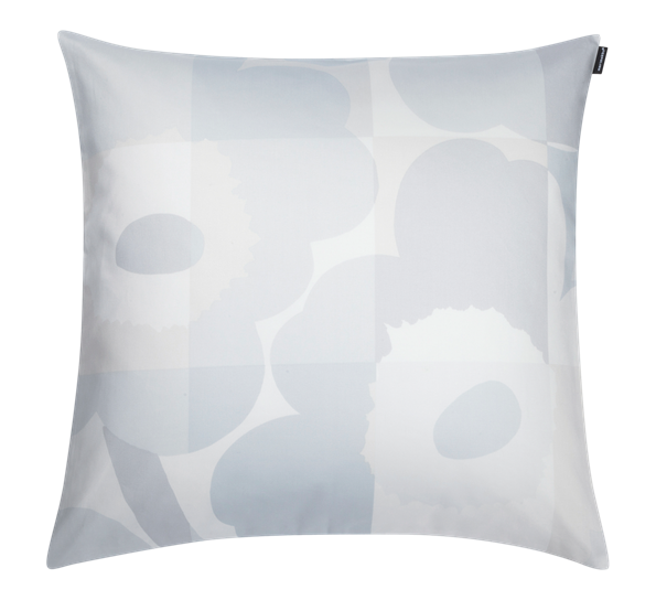 Ruutu-Unikko putetrekk 50x50 cm hvit grå fra Marimekko