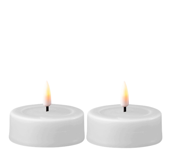 Real Flame LED-telys stor 2 stk hvit fra Deluxehomeart