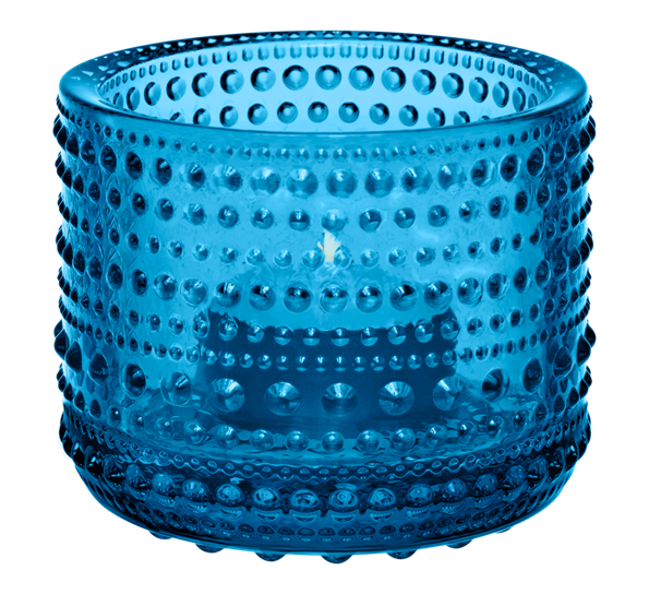 Kastehelmi turkis lyslykt fra Iittala