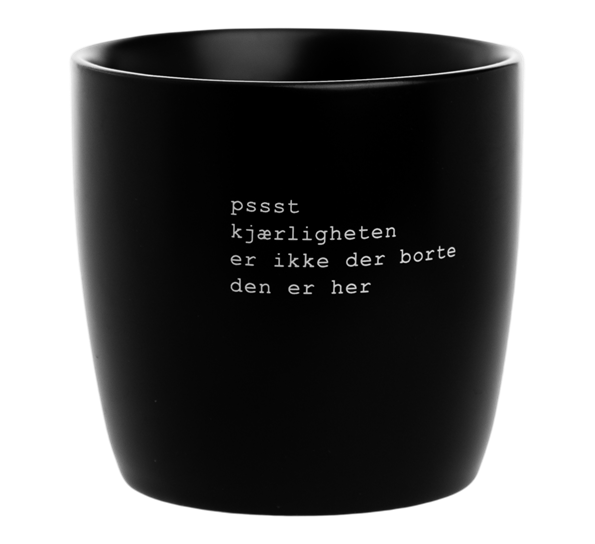 Krus Pssst kjærligheten 30 cl sort fra Sögne Home
