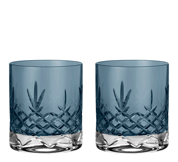 Crispy Sapphire Lowball glass 2-pk fra Frederik Bagger