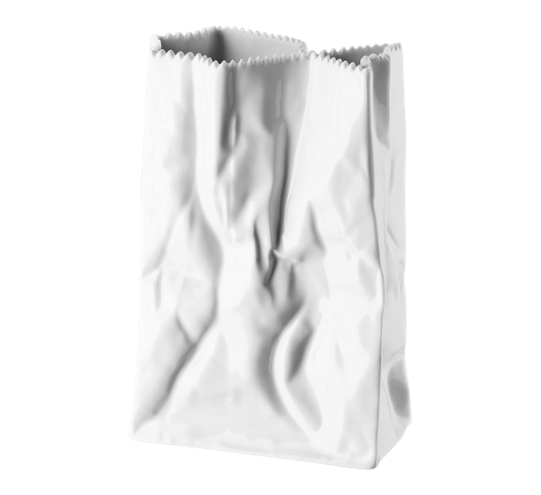 Do Not Litter posevase hvit 18 cm fra Rosenthal