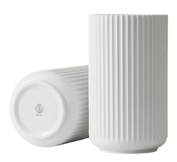 Lyngbyvase 25 cm matt hvit fra Lyngby Porcelæn