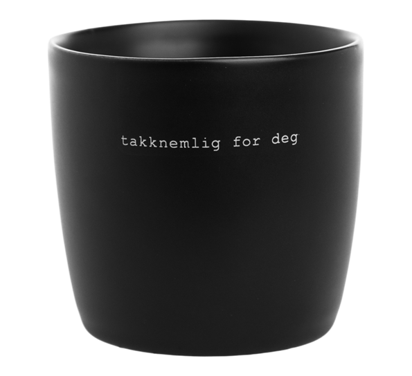 Krus Takknemlig for deg 30 cl sort fra Sögne Home