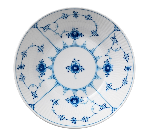 Musselmalt Riflet frokostskål 17 cm fra Royal Copenhagen