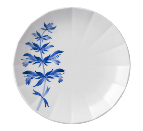 Blomst dessertasjett salvia 19 cm fra Royal Copenhagen