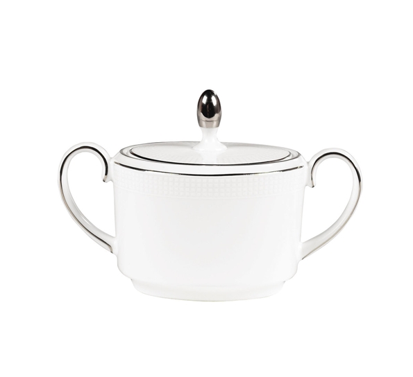 Blanc Sur Blanc sukkerskål med lokk fra Wedgwood