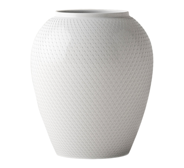 Rhombe vase 25 cm fra Lyngby Porcelæn