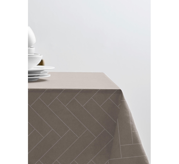 Akrylduk Tiles taupe pr meter antiskli fra Södahl