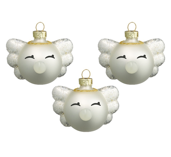 Mini Angel julepynt 3pk hvit