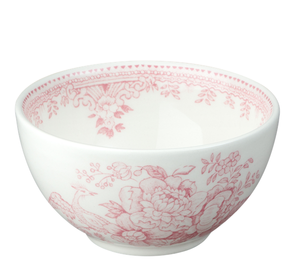 Pink Asiatic Pheasants sukkerskål liten 9,5 cm fra Burleigh