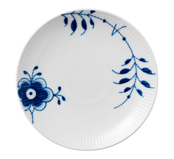 Blå Mega Riflet dessertasjett coupe 19cm fra Royal Copenhagen
