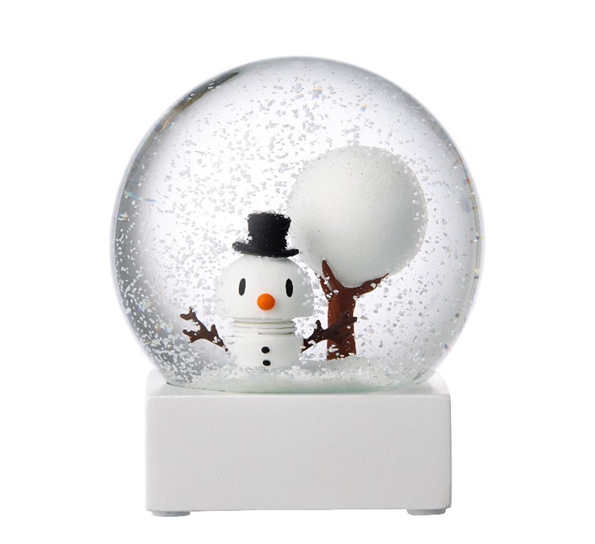 Hoptimist snøkule snømann