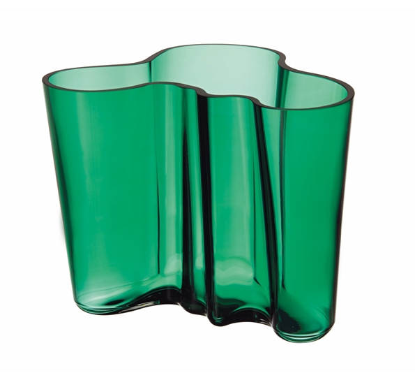 Aalto vase 160mm Smaragd fra Iittala