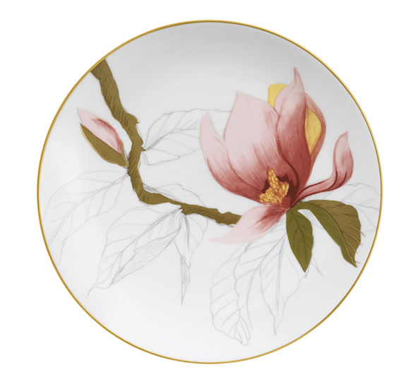 Flora dessertasjett 19 cm Magnolia fra Royal Copenhagen