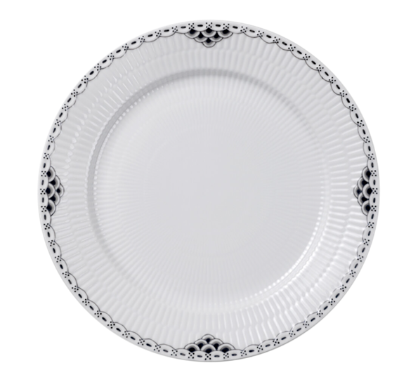 Sort Riflet Blonde tallerken 27cm fra Royal Copenhagen